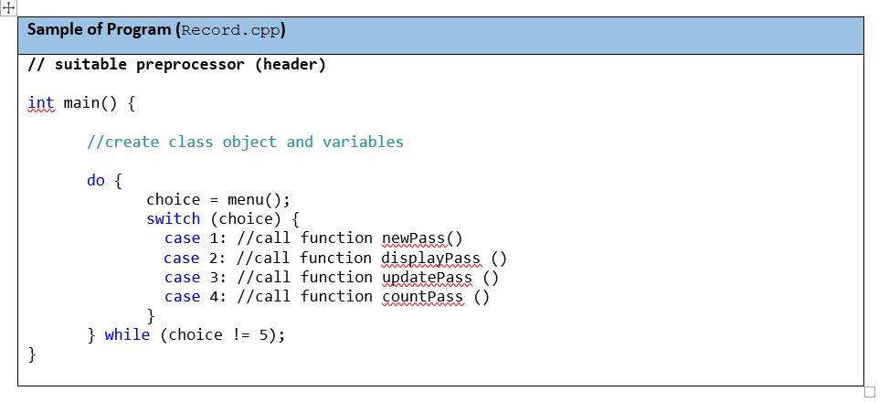 of Inter State Daily Pass records. The details of information needed are