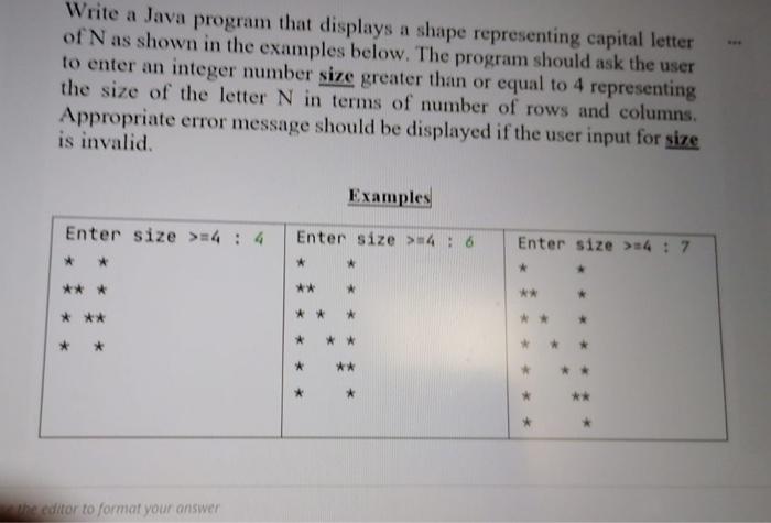  write java program (using nested loops ) , please solve this