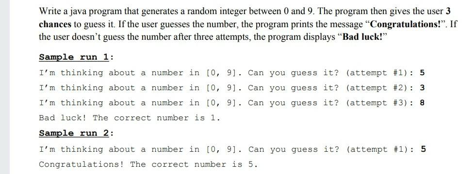  please hurry up Write a java program that generates a random
