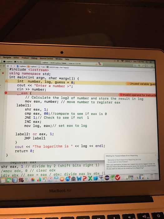 far, I'm confused on why I'm getting an error and I'm not