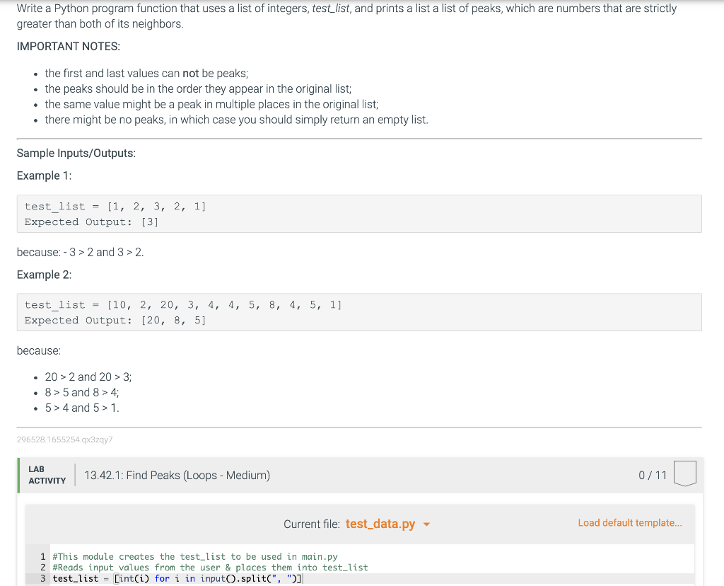 Python Please!!!!! Write a Python program function that uses a list of
