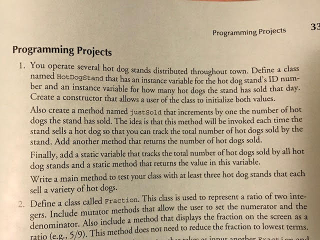 (pg. 339, Savitch). The defined class will contain: At least two constructor