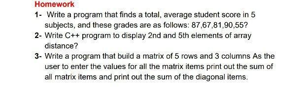 Question in computer science Homework 1- Write a program that finds a