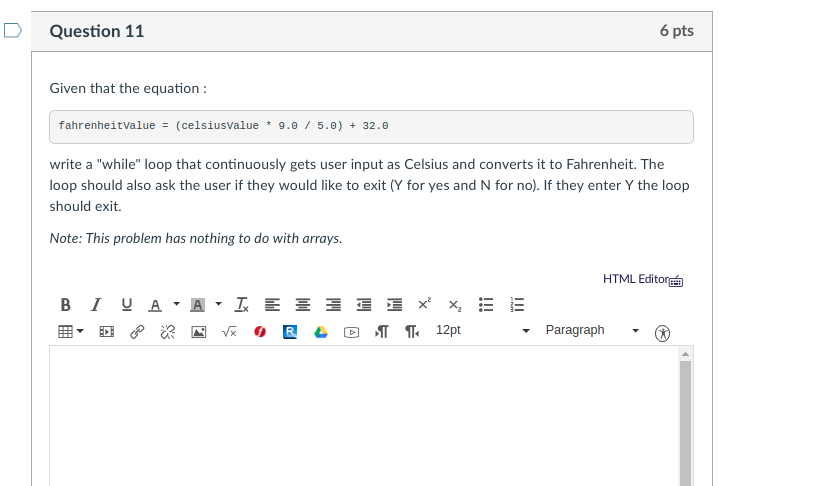 using two nested for loops. True False