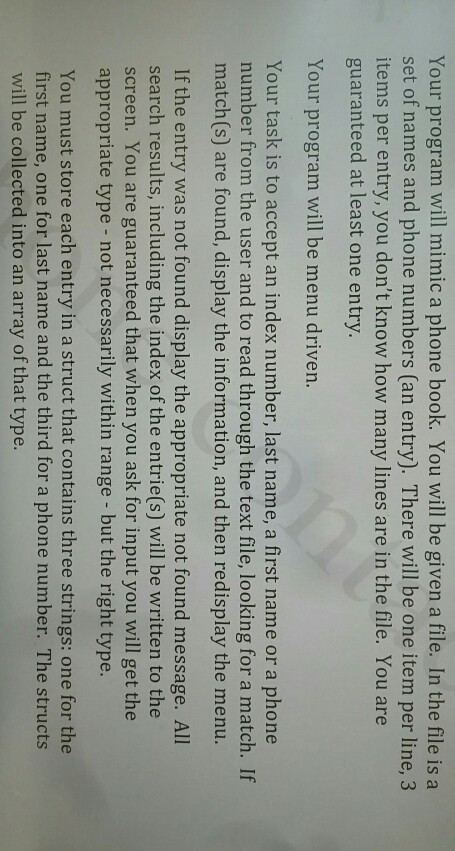 use C programming language only