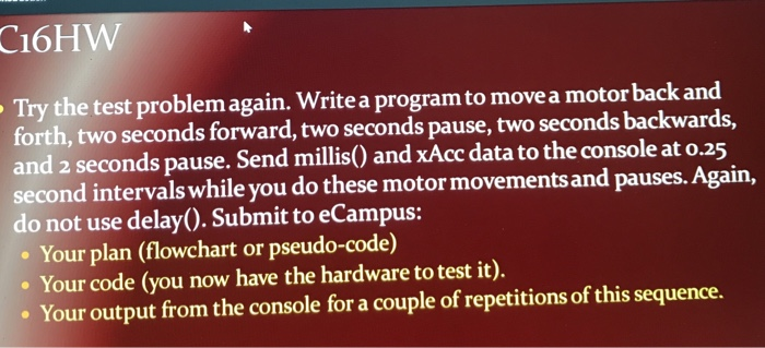USING C LANGUAGE C16HW Try the test problem again. Write a program