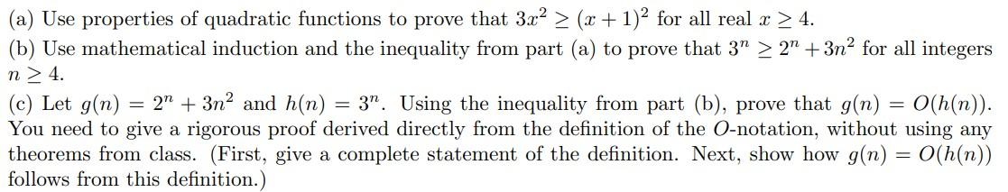 Need help only with part (b) and (c) (a) Use properties of