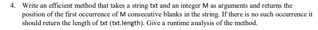 In java please Write an efficient method that takes a string