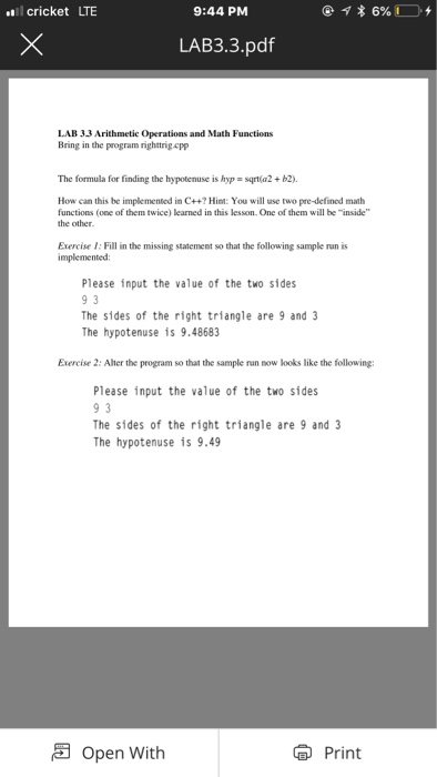  11 cricket LTE 9:44 PM LAB3.3.pdf LAB 33 Arithmetic Operations and