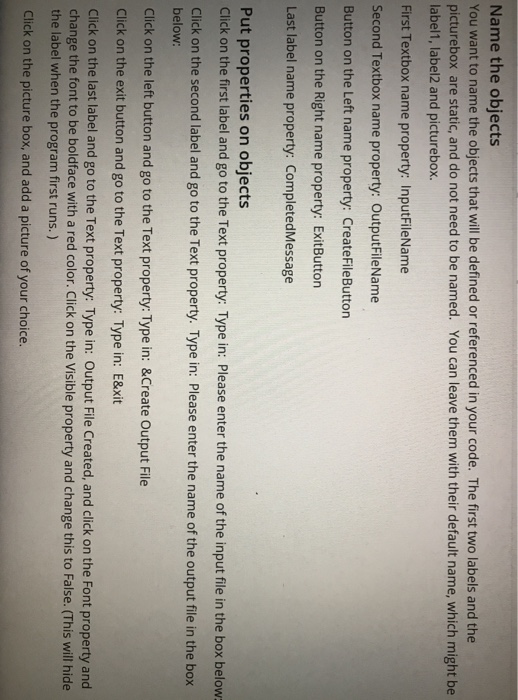 Program in C++: 1. Create a GUI with a panel, 3 labels,