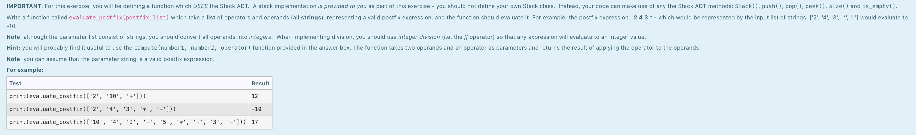 Stack class. Instead, your code can make use of any of the