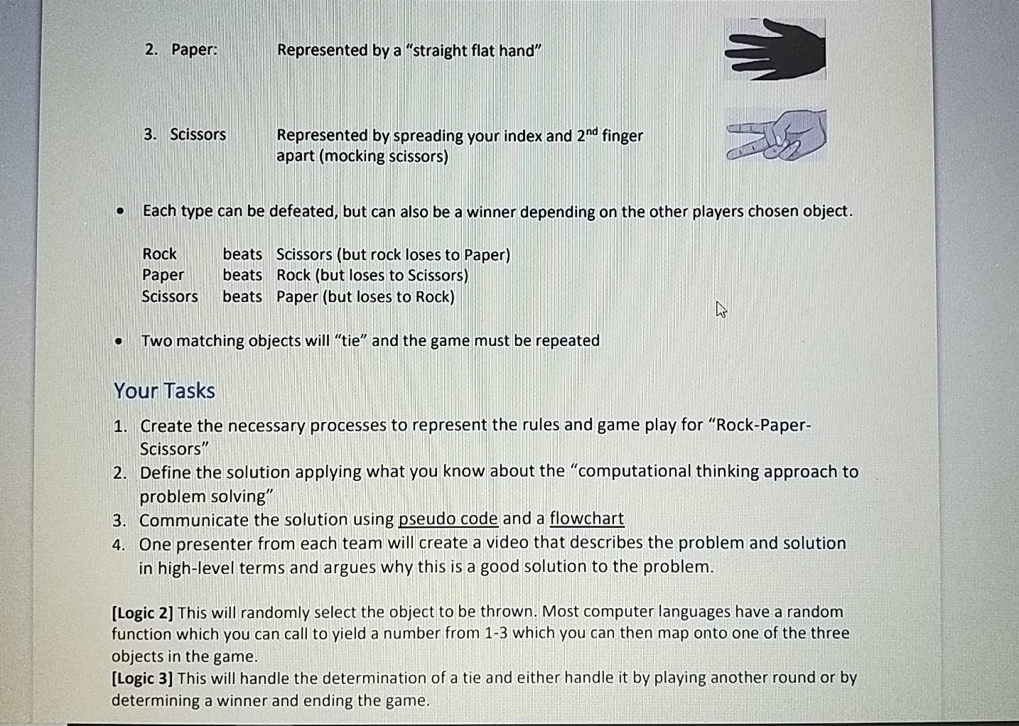 and some Instructions need to google " wikihow how to play stone,paper,