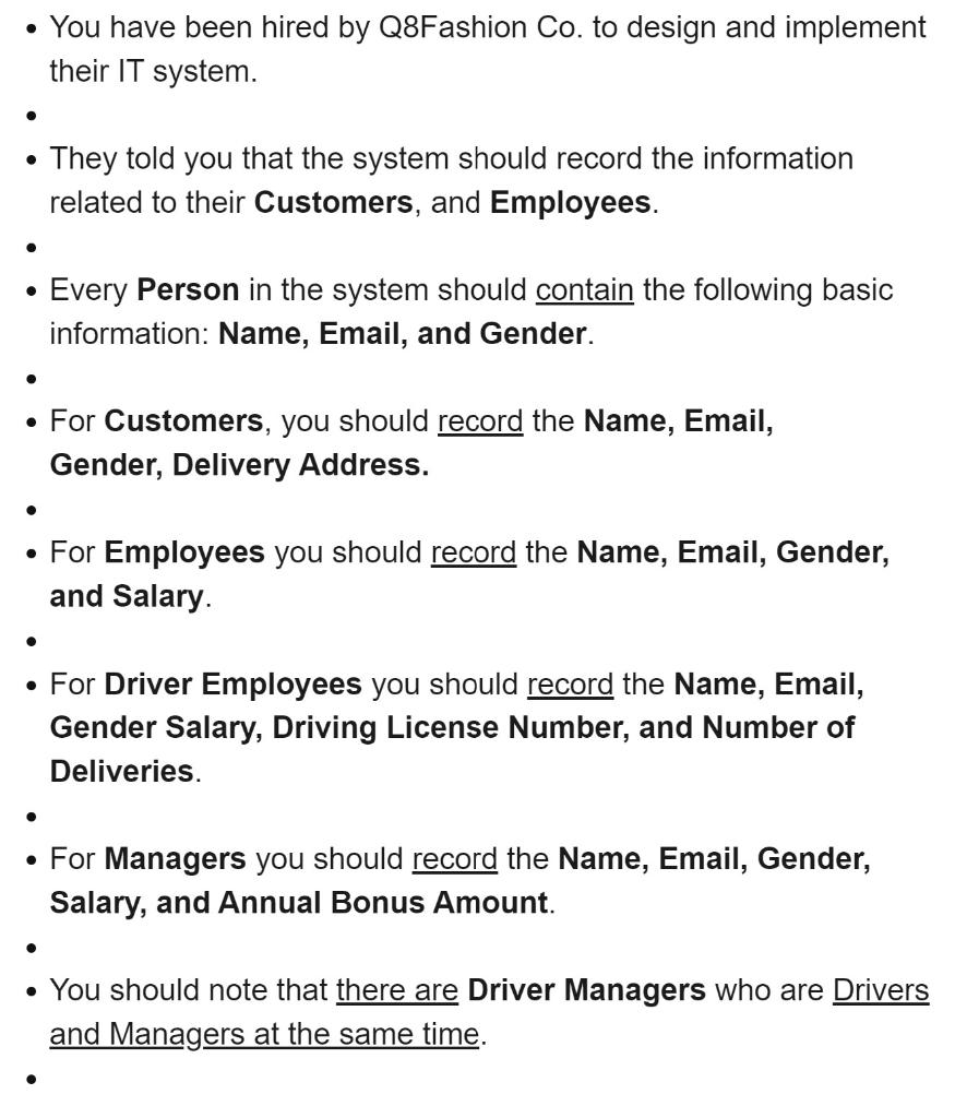 c++ code please i want the solution of this (class Driver Managers