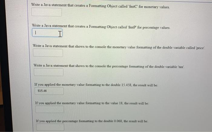  Write a Java statement that creates a Formatting Object called "fint