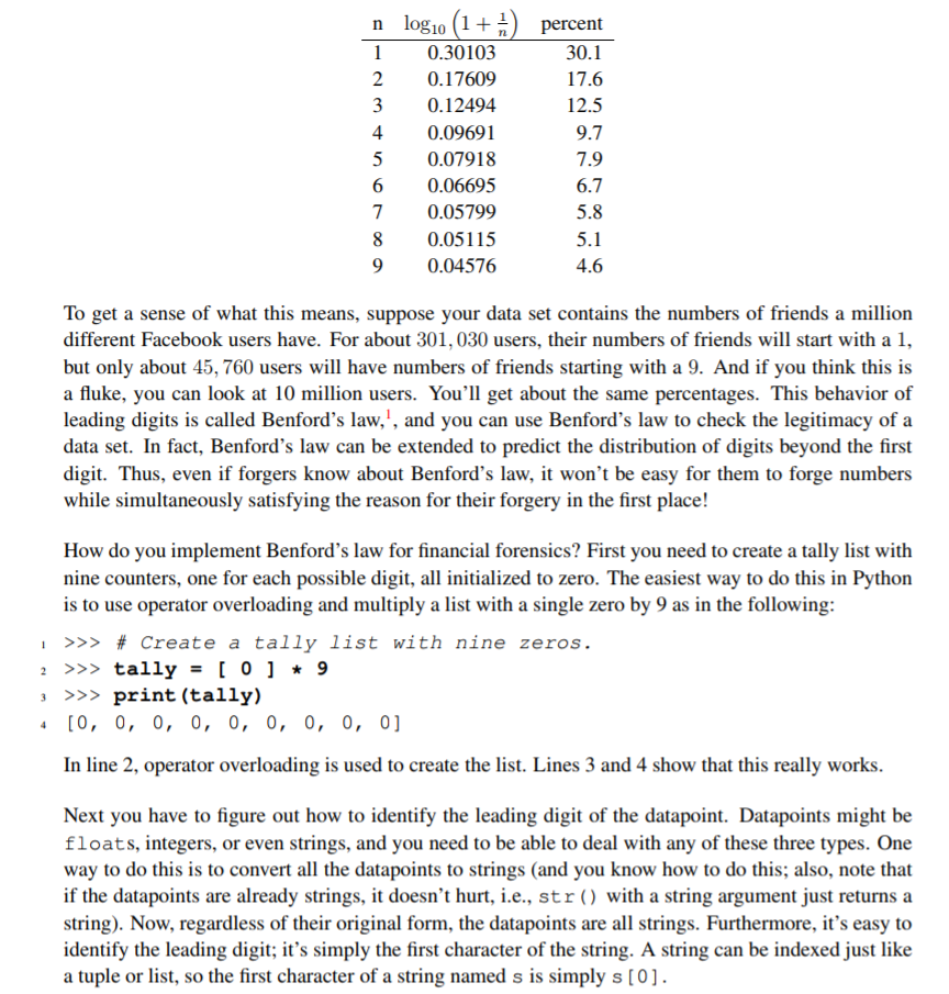 data sets to determine the pos- sibility that they've been forged. A