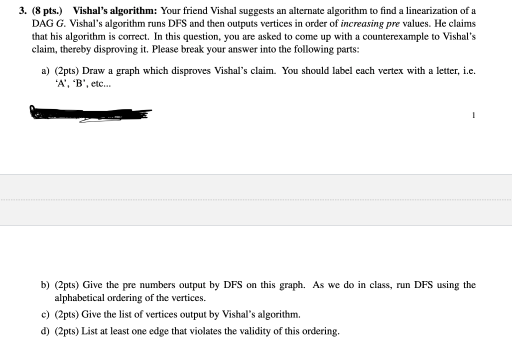 Vishals algorithm: Your friend Vishal suggests an alternate algorithm to find a