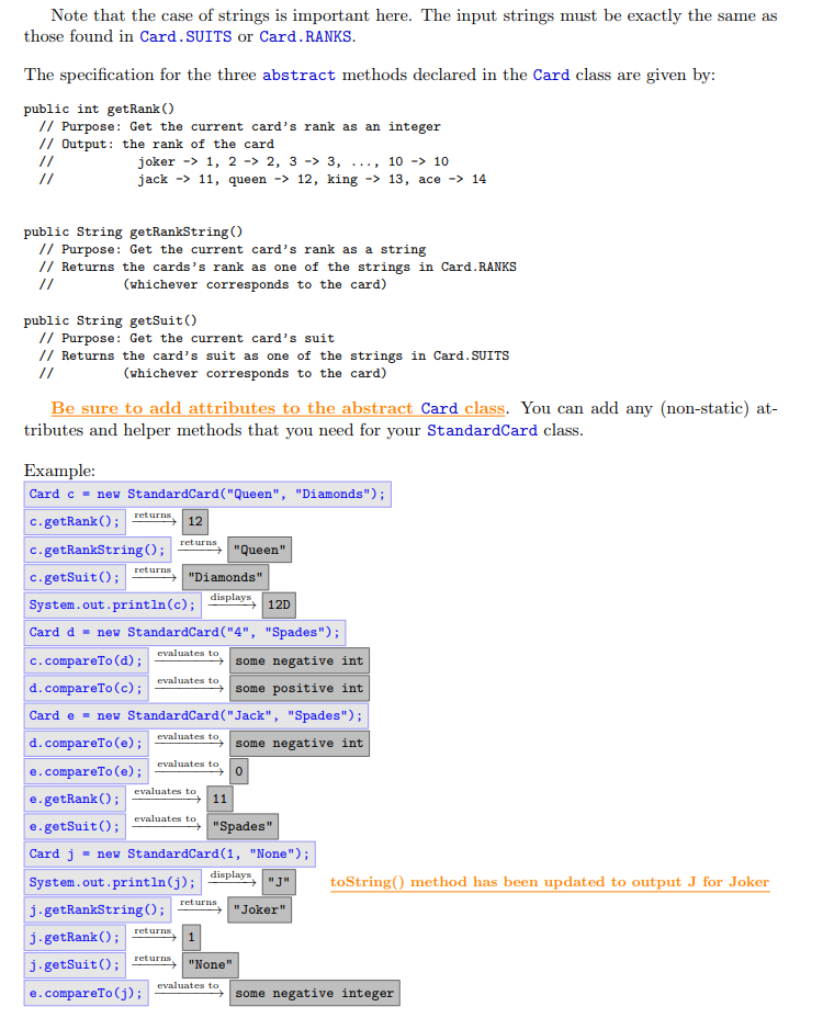 for ranks and suits */ /* do NOT change these */ public
