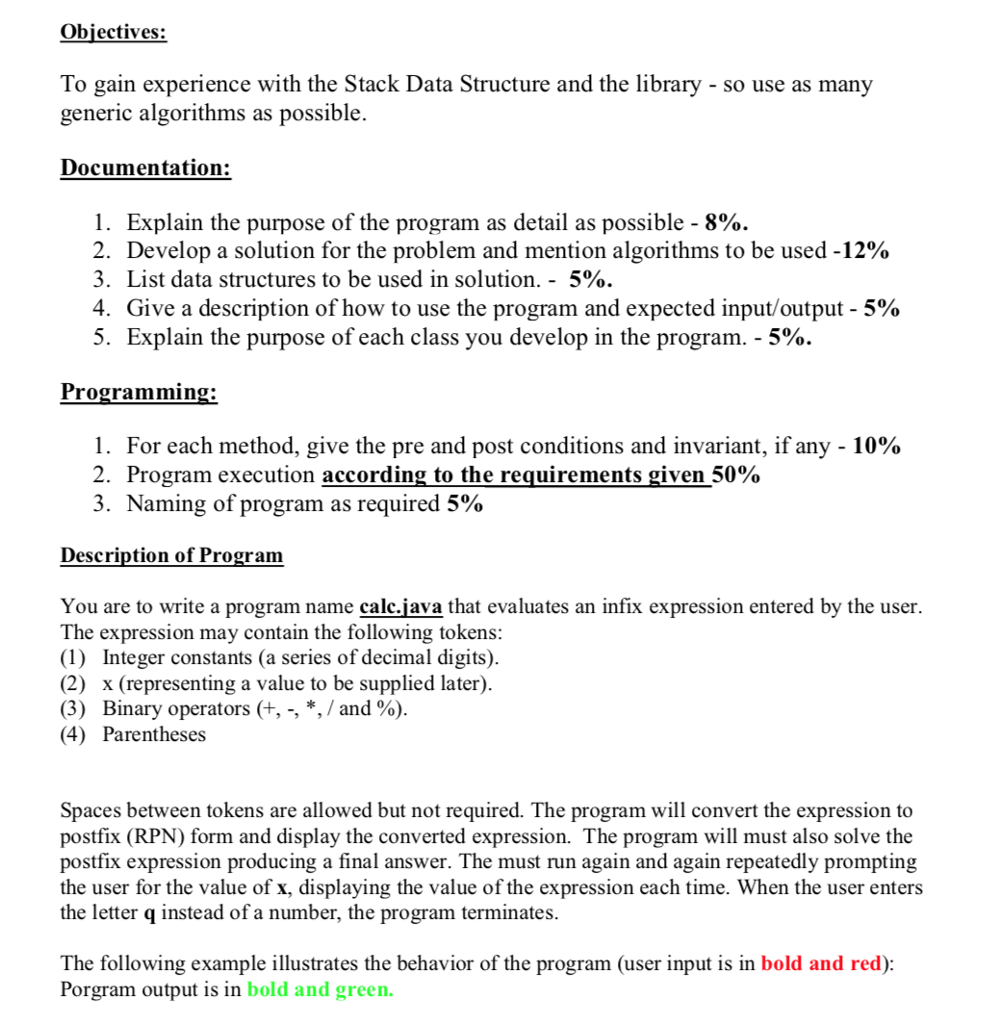 Java! Please Follow all the guideline including documentation and also it runs