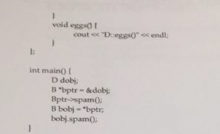 virtual void spamO I cout