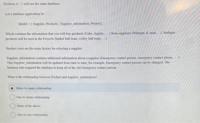 Need help with this question Problem 47 will use the same database