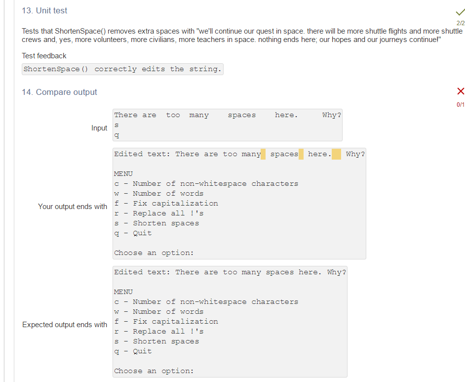 seem to get the last parts done. My fix capitaliztion also appears