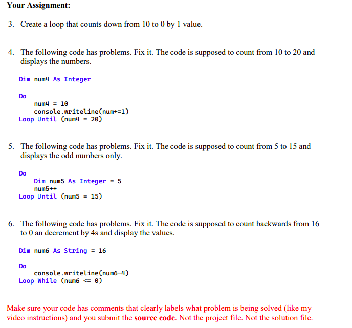 3. Create a loop that counts down from 10 to 0