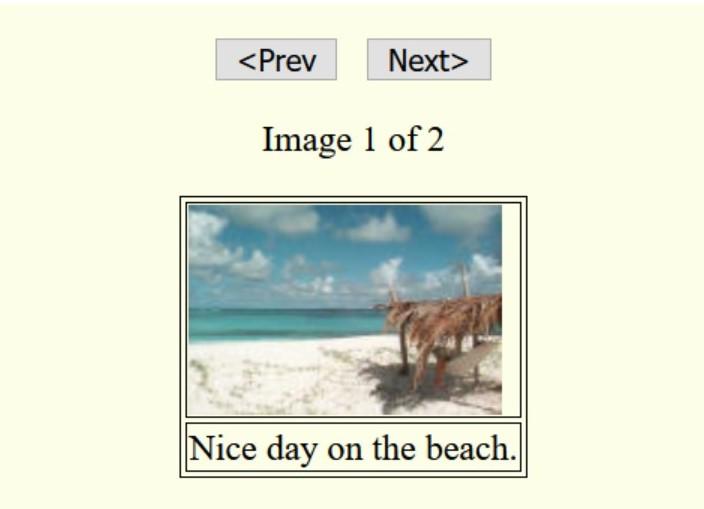 In JavaScript 1) Add an image to your web page that resizes
