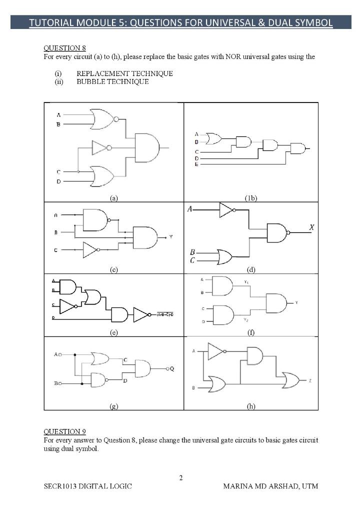  TUTORIAL MODULE 5: QUESTIONS FOR UNIVERSAL & DUAL SYMBOL QUESTION 8