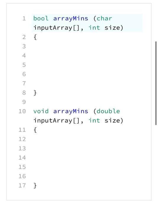type double). If the input array is a character array: The arrayMins