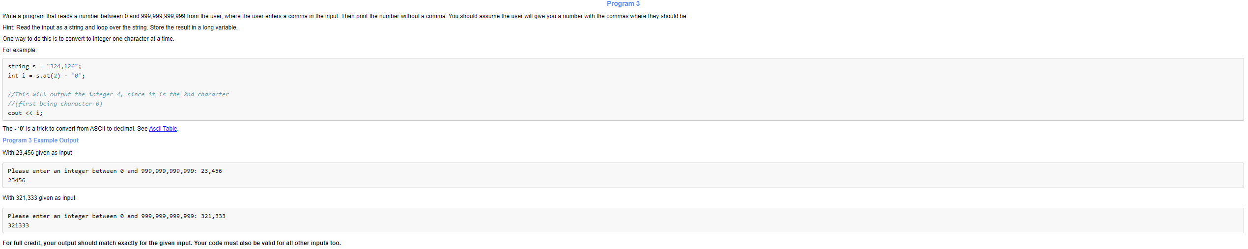 C++ please Program 3 Write a program that reads a number between