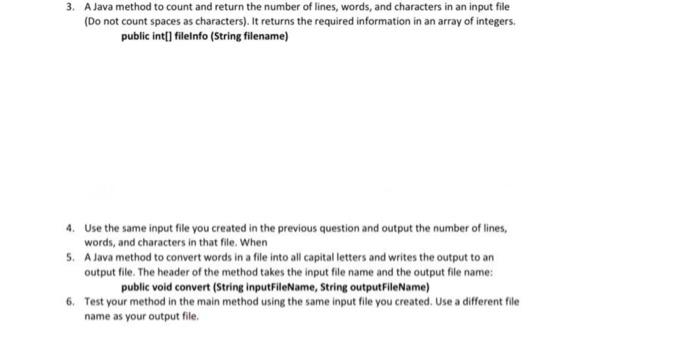  please I want those 4 parts 3. A Java method to