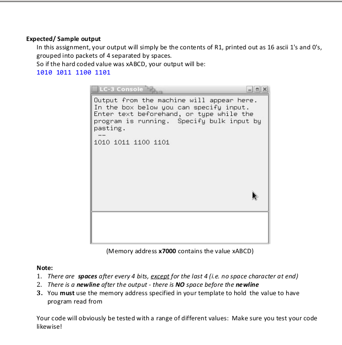 ;Instructions ;------------- LD R6, Convert_addr ; R6 HALT ;--------------- ;Data ;--------------- Convert_addr