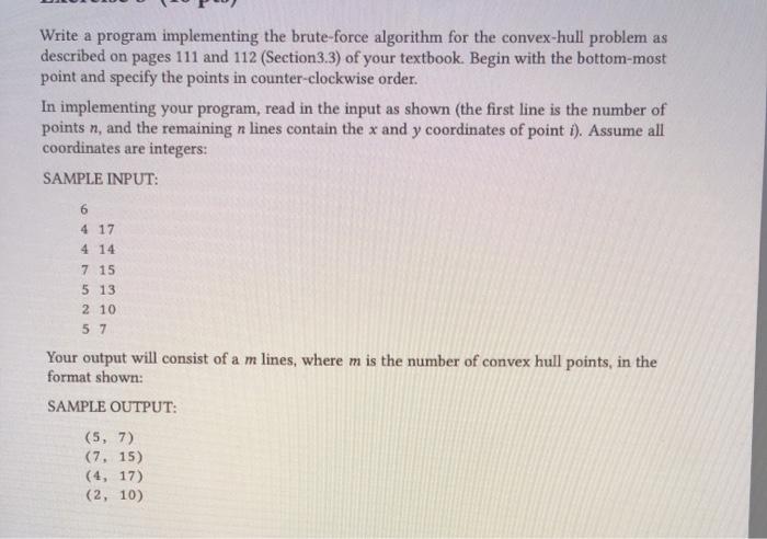 the same line, its convex hull is the triangle with the vertices