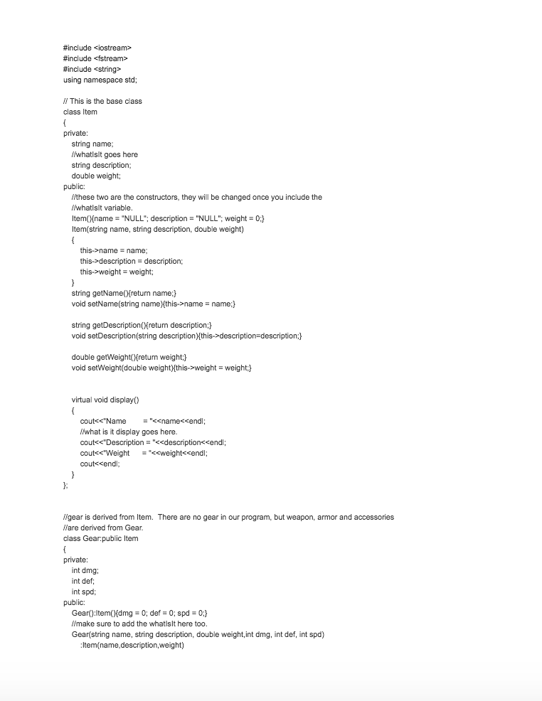 (C++ Program) I am having a hard time trying to complete this