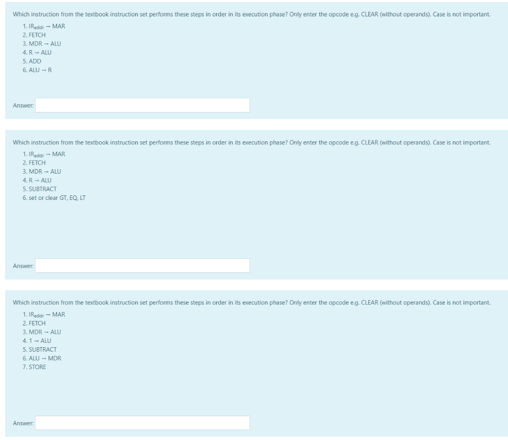 Which instruction from the textbook instruction set performs these steps in