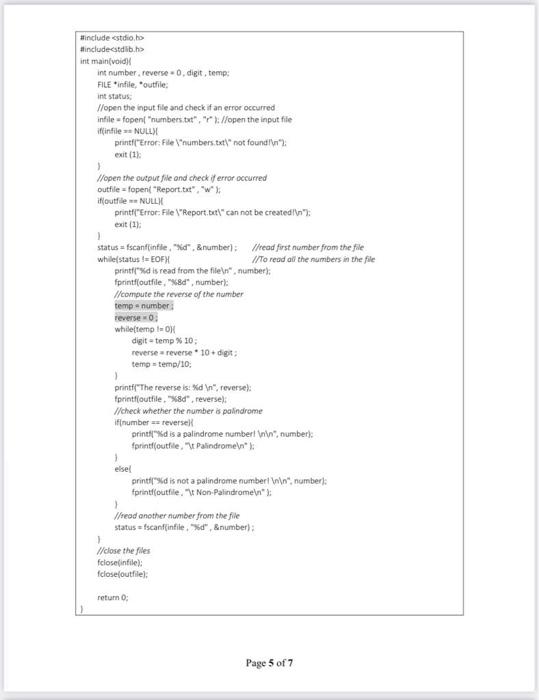 an integer number): scanf("%d". number: printinTo check whether the number is even