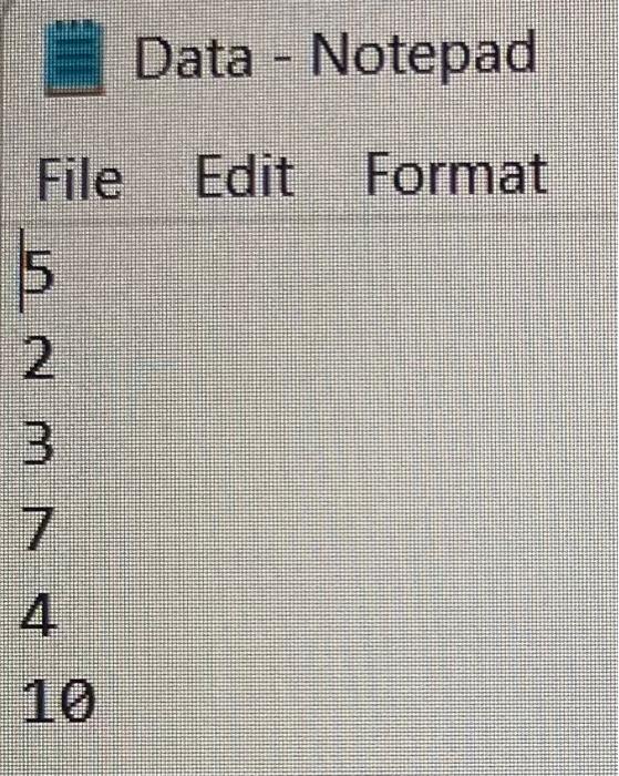 needs to be basic python Data - Notepad File Edit Format 15