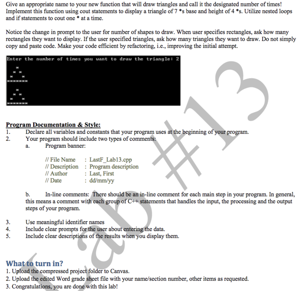 input/output, loops, and functions gram plan and then convert it into C++