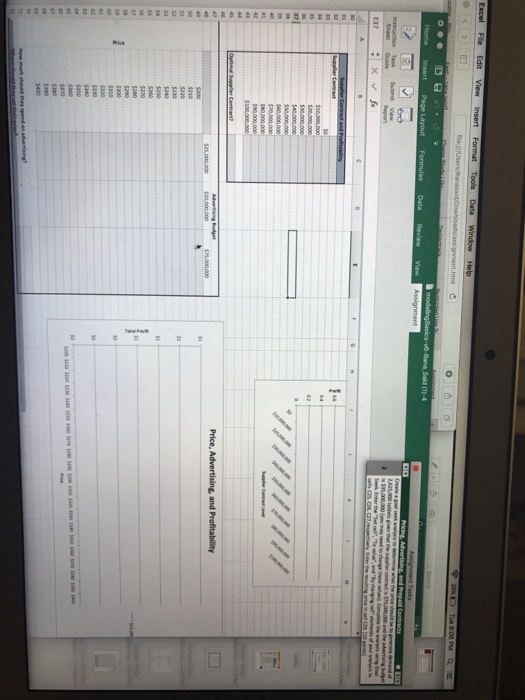  Create a two-way data table using the values in cells B49:B69