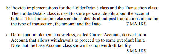 Code given: Account.java import java.io.Serializable; public class Account implements Comparable, Serializable