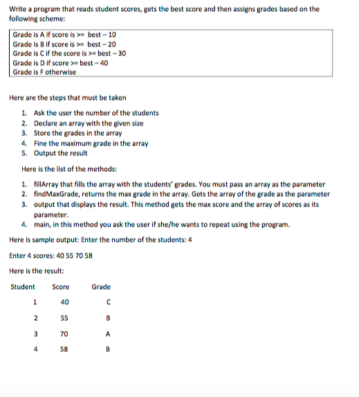 Hello, please help with this java assignment! I have all the instructions