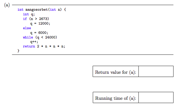 asymptotic upper bound that you can determine for the function's runtime, in