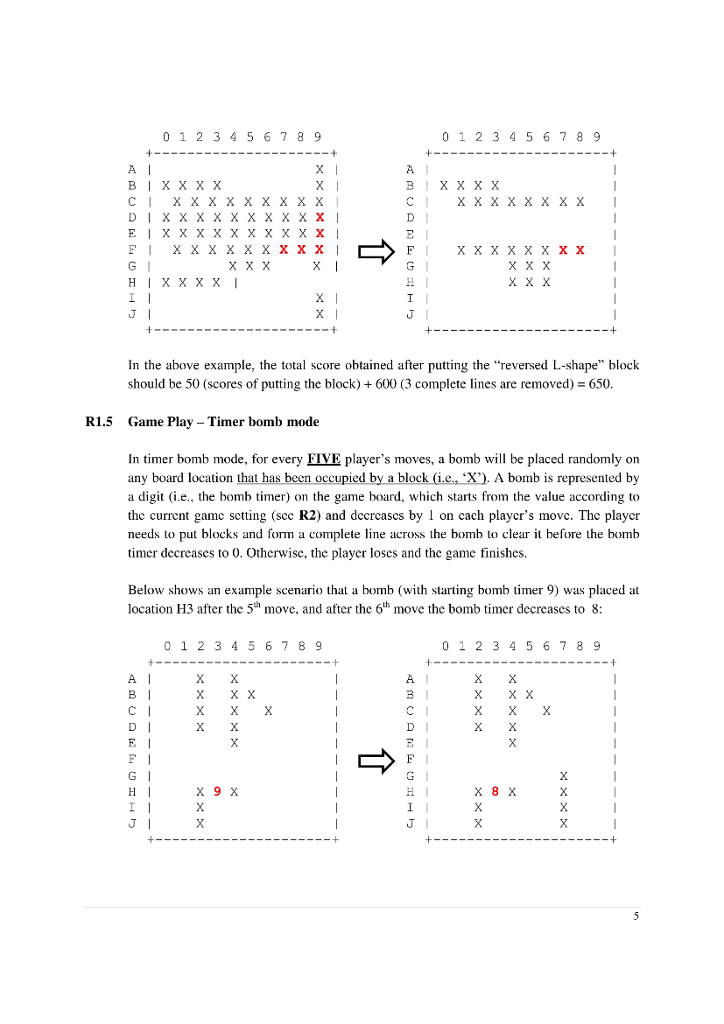 below the pictures R1[1] Start Game When the user inputs1 in the