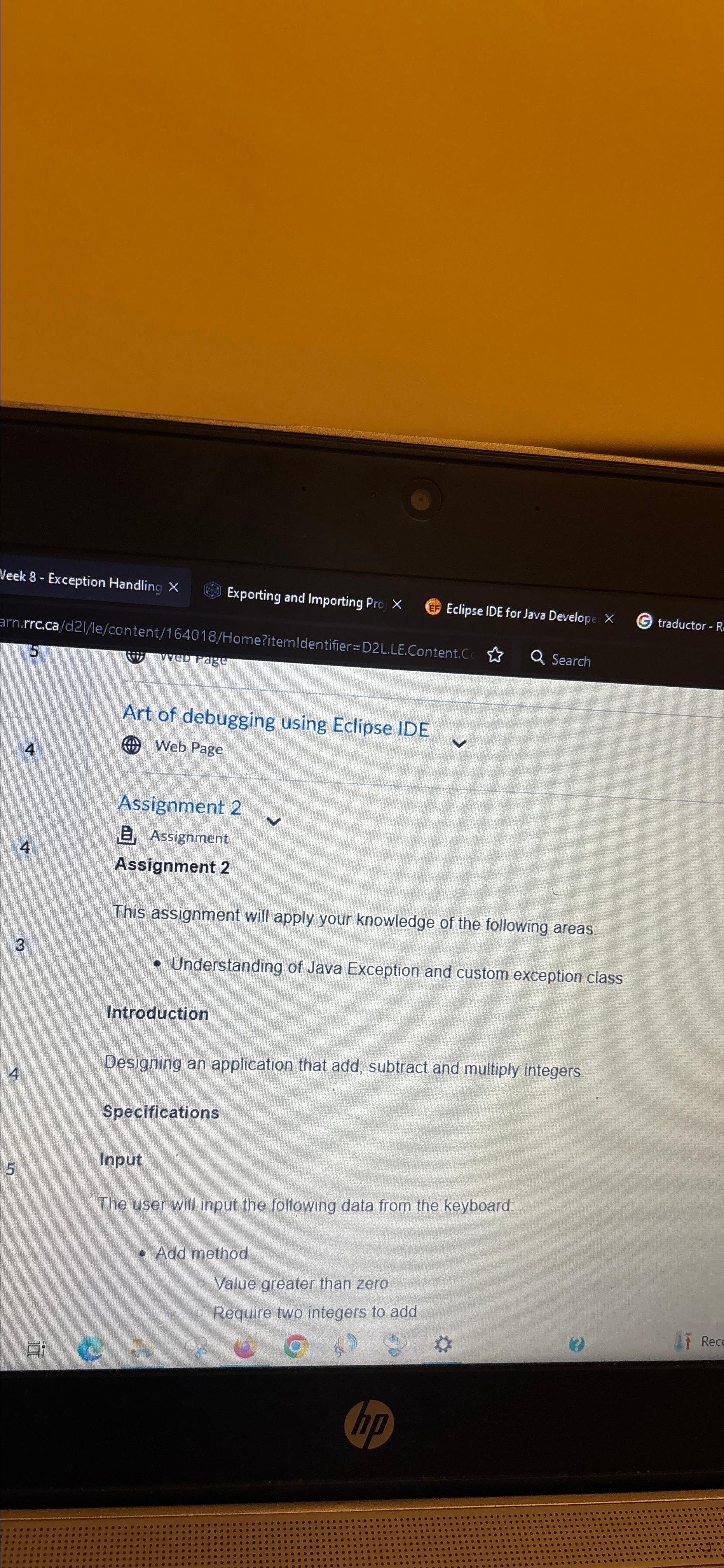  Art of debugging using Eclipse IDE 4 Web Page Assignment 2