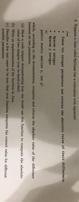  Need help!! 4. Suppose a class called MyClass has a subroutine