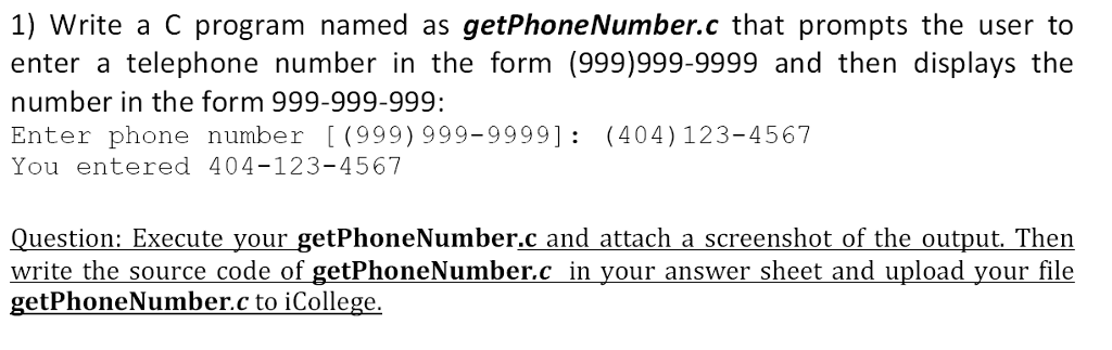 Please provide the C program 1) Write a C program named as