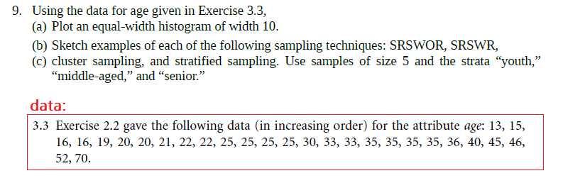  course: Data mining * please do NOT send hand written solution.
