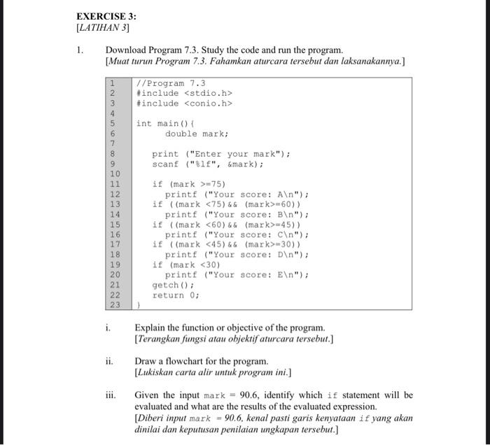  C-programing write it in code block and solve the lap question