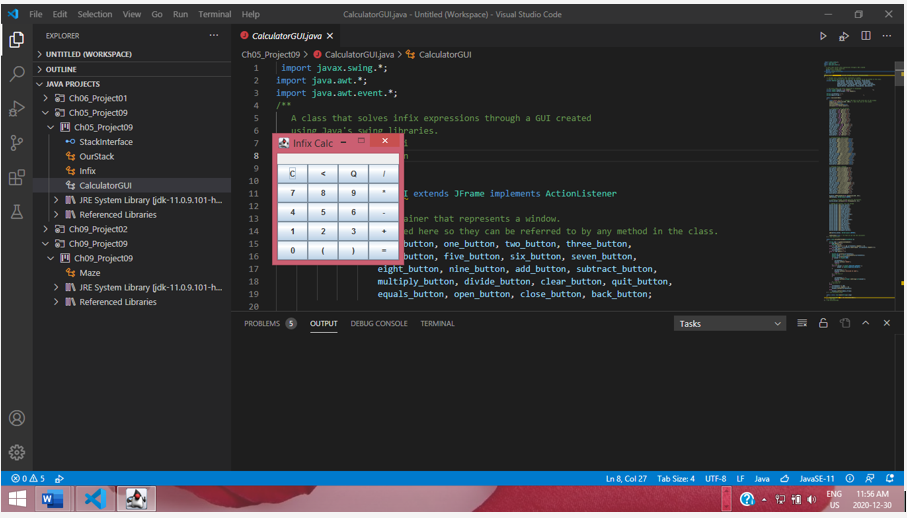 CH 5 Project 9 Stacks Write a program that graphically displays a
