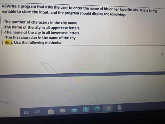  4-) Write a program that asks the user to enter the